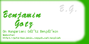 benjamin gotz business card